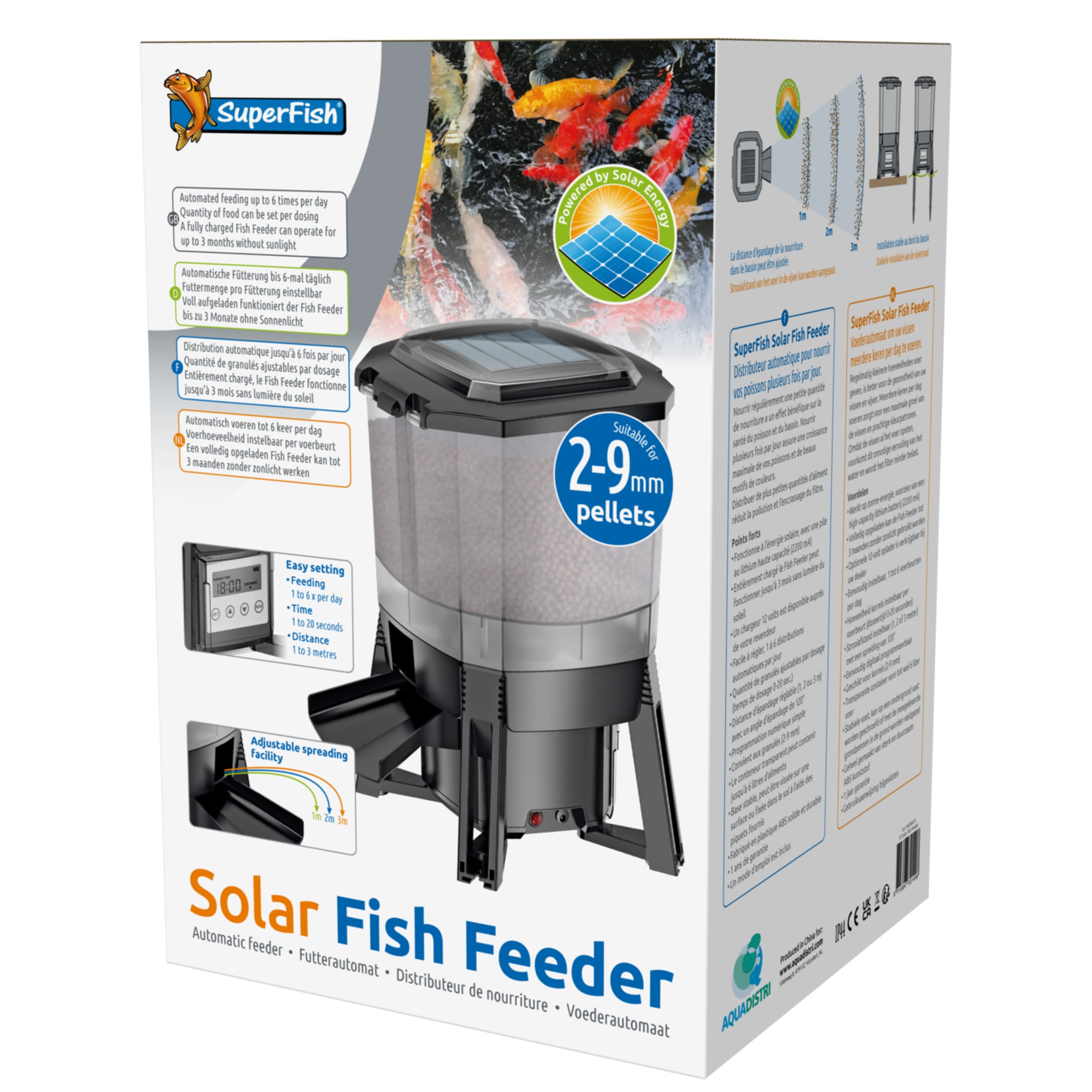 Solar Fish Feeder - feeding machine Advertisement, Poster