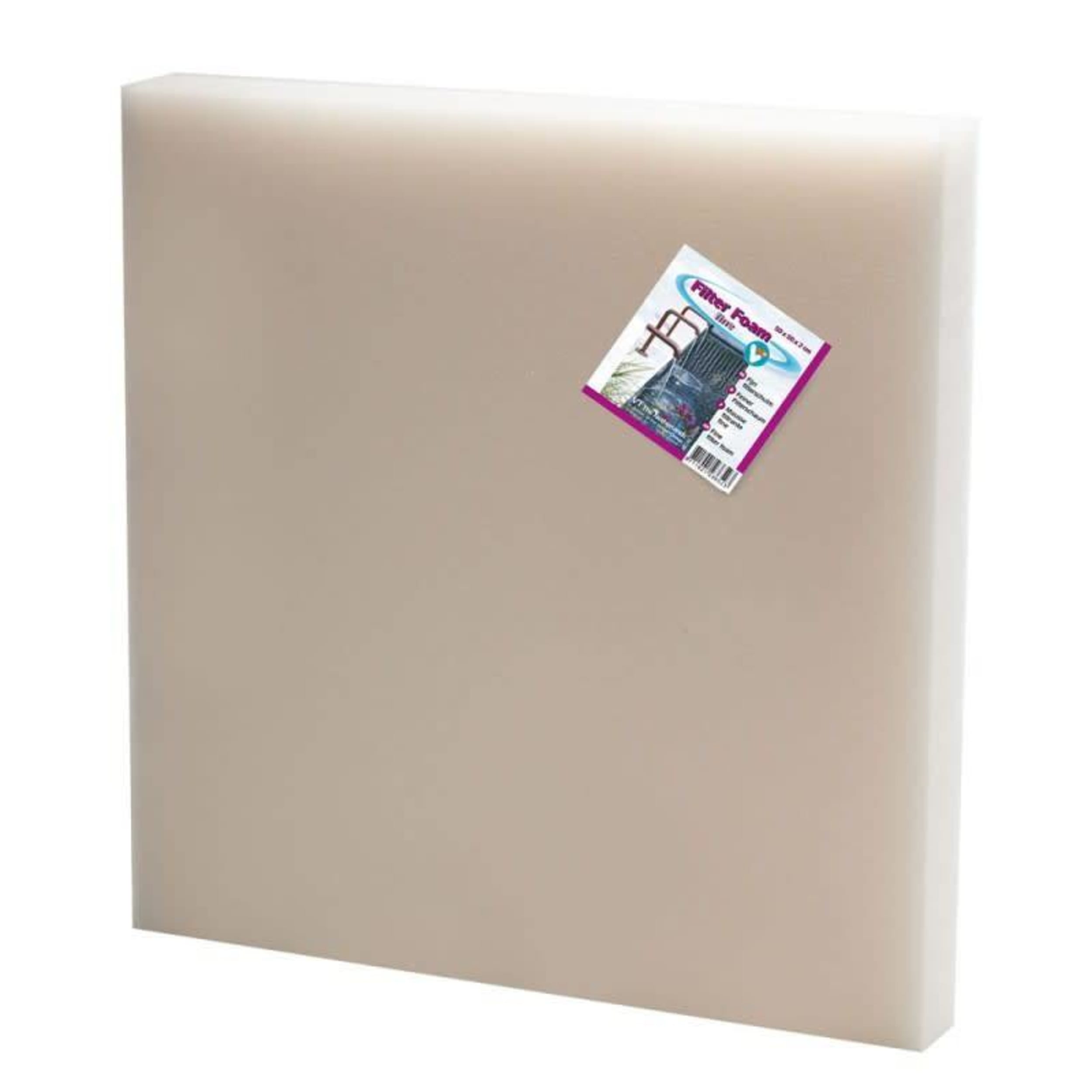 Filter foam 50 x 50 x 5 cm white - Fine Mailbox
