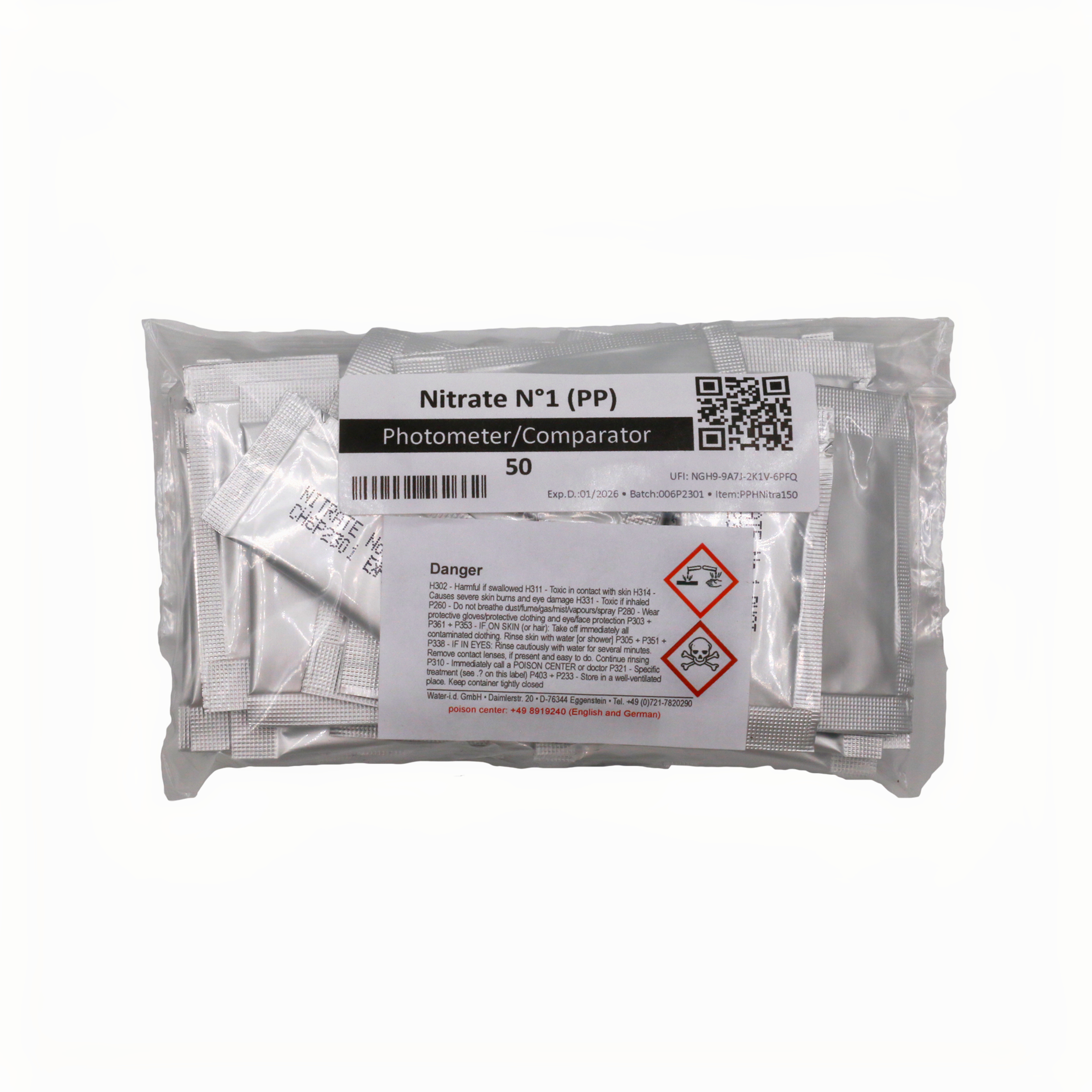 50 sachets powder Nitrate N°1 for Poollab 2.0