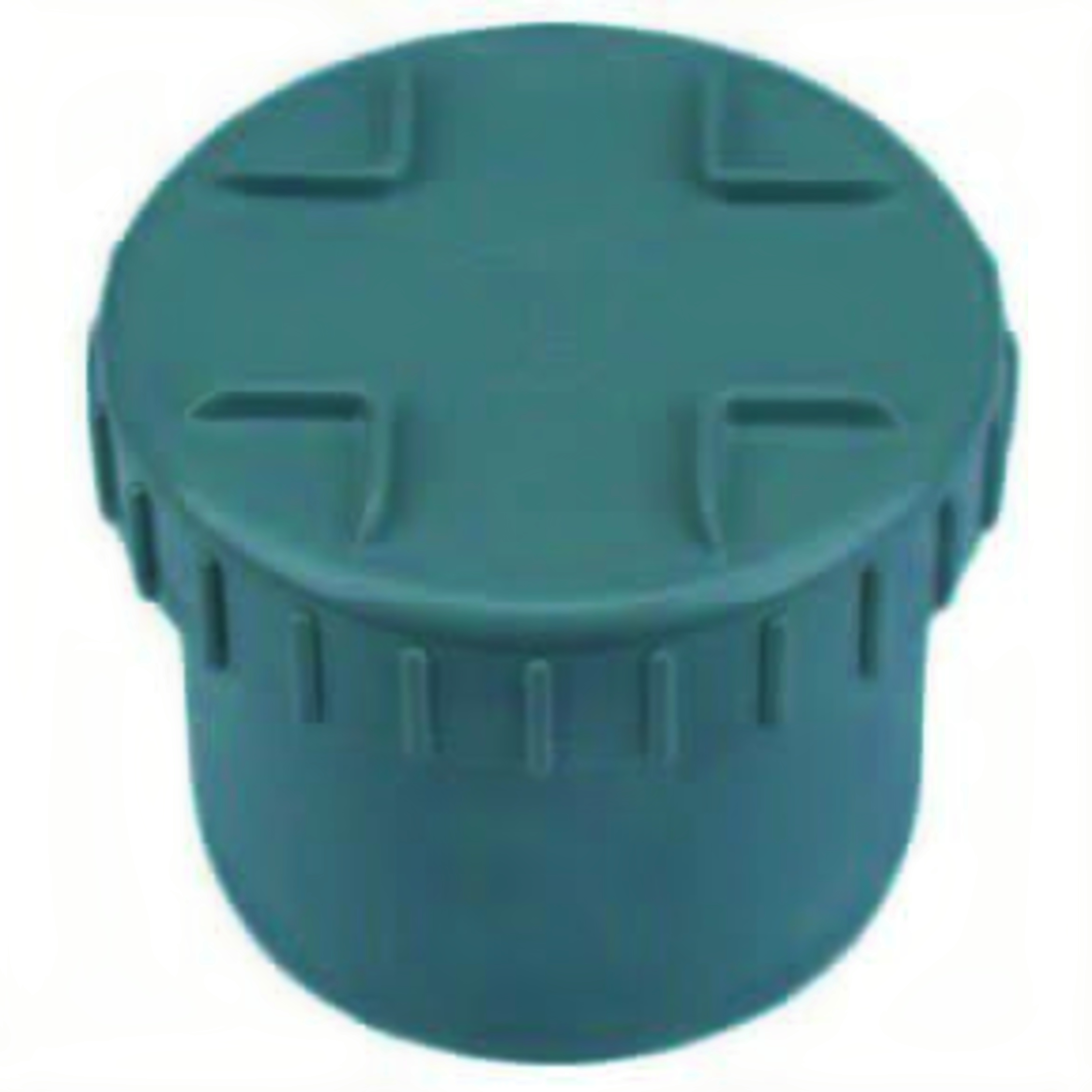 PVC end piece with screw cloths 75 mm
