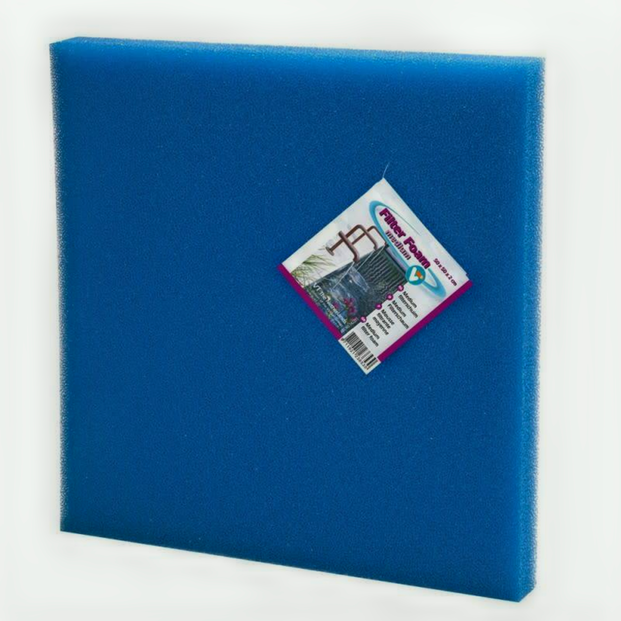Filter foam 50 x 50 x 2 cm blue - Medium Filter foam 50 x 50 x 2 cm blue - Medium