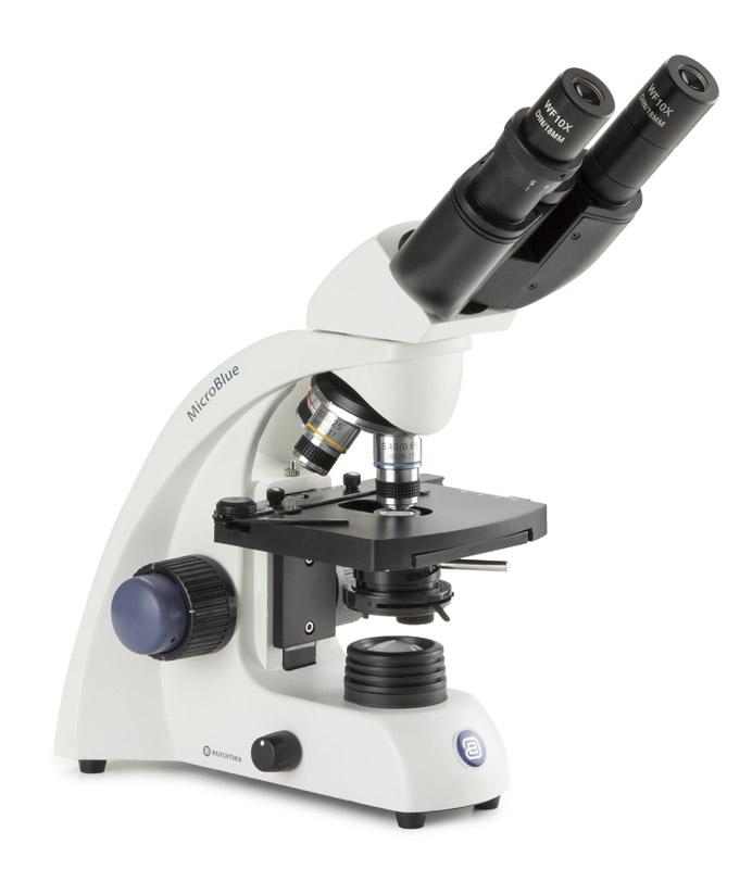 Microblue binocular microscope