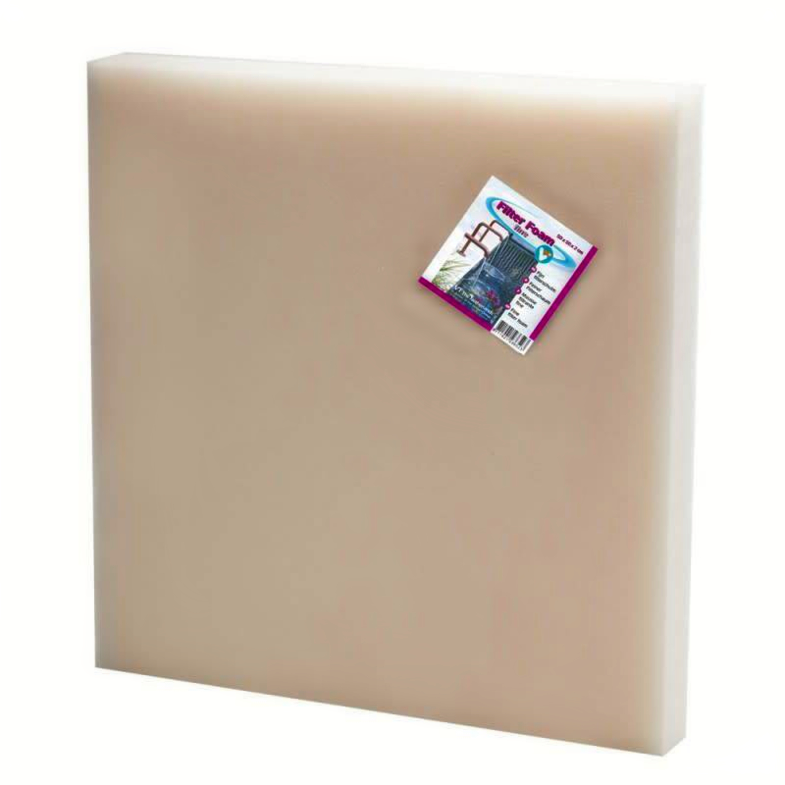 Filter foam 50 x 50 x 2 cm white - Fine