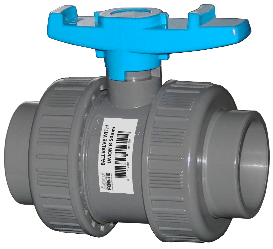 Ball valve PVC Double swivel 50 mm Camera, Electronics, Machine