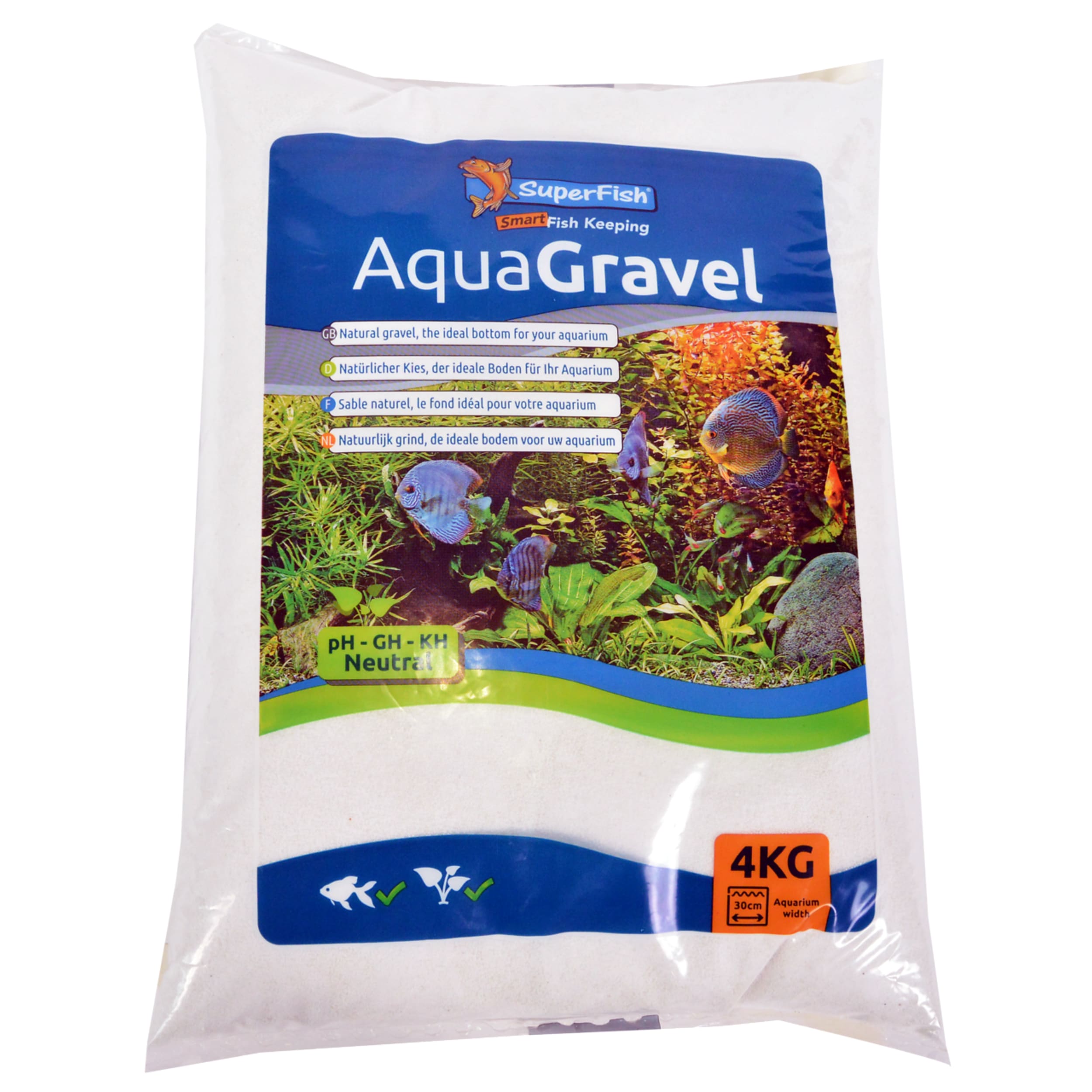 Aqua gravel snow white 4 kg Animal, Fish, Sea Life, Herbal, Plant