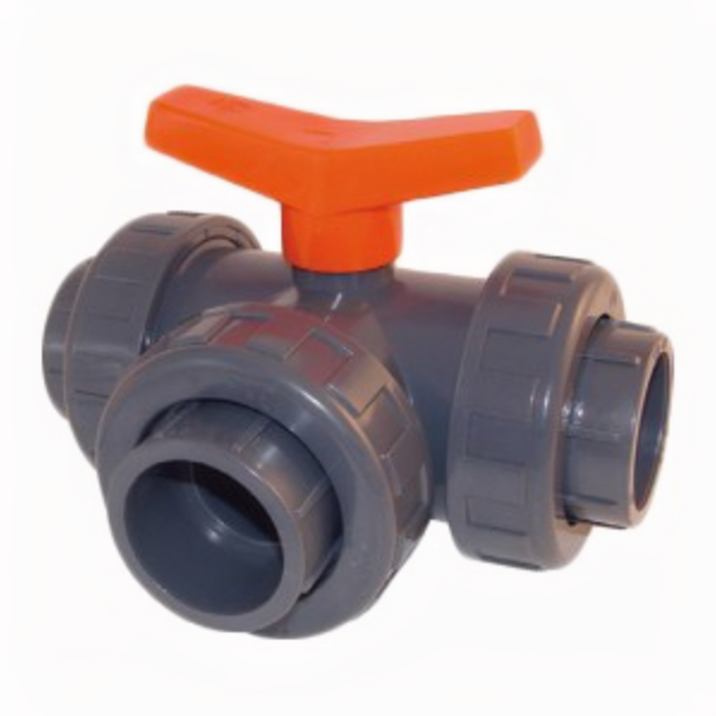 Ball valve PVC 3-way L-Boring glue 25mm Camera, Electronics