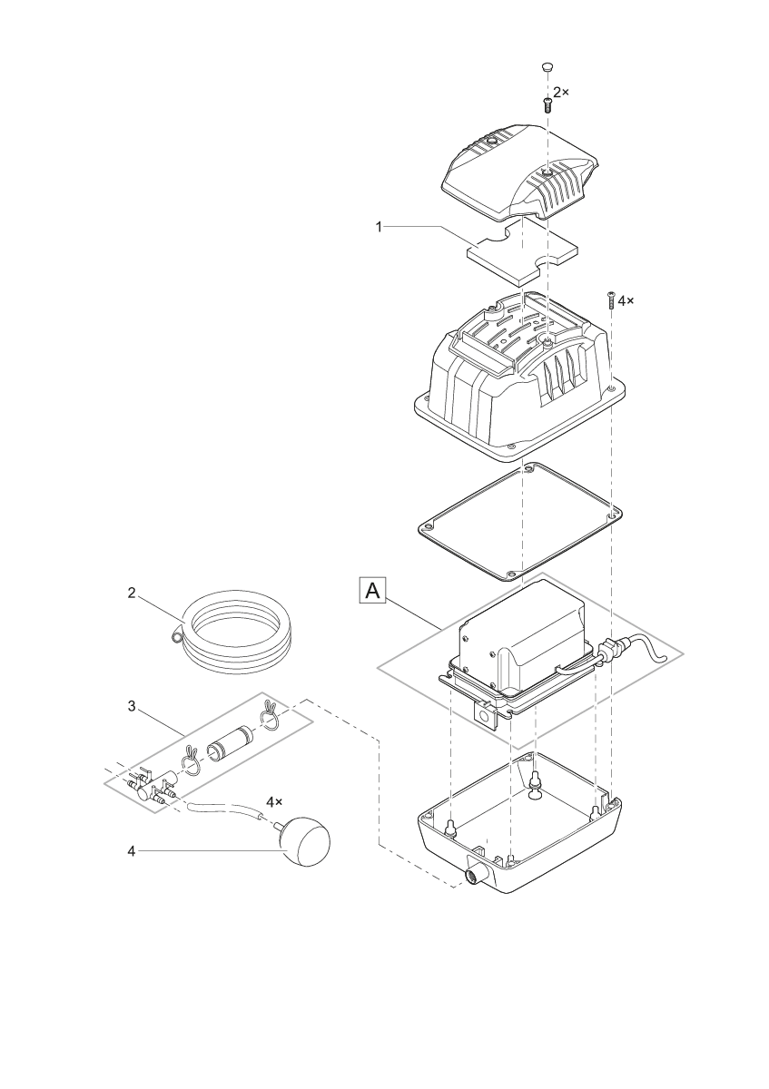 Spare part membrane set PondoAir 3600 - Component Oase