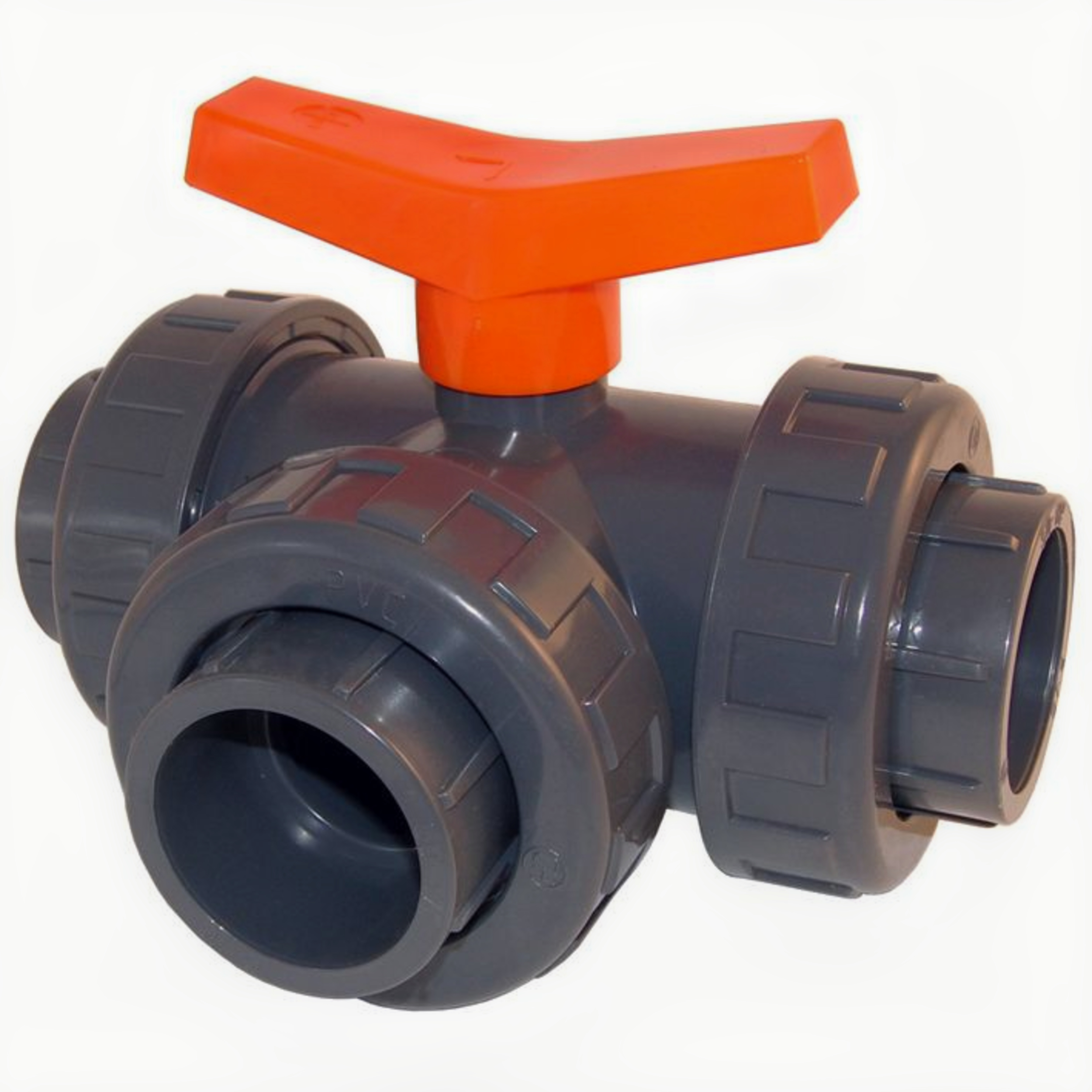 Ball valve PVC 3-way t-bore glue 32mm Camera, Electronics
