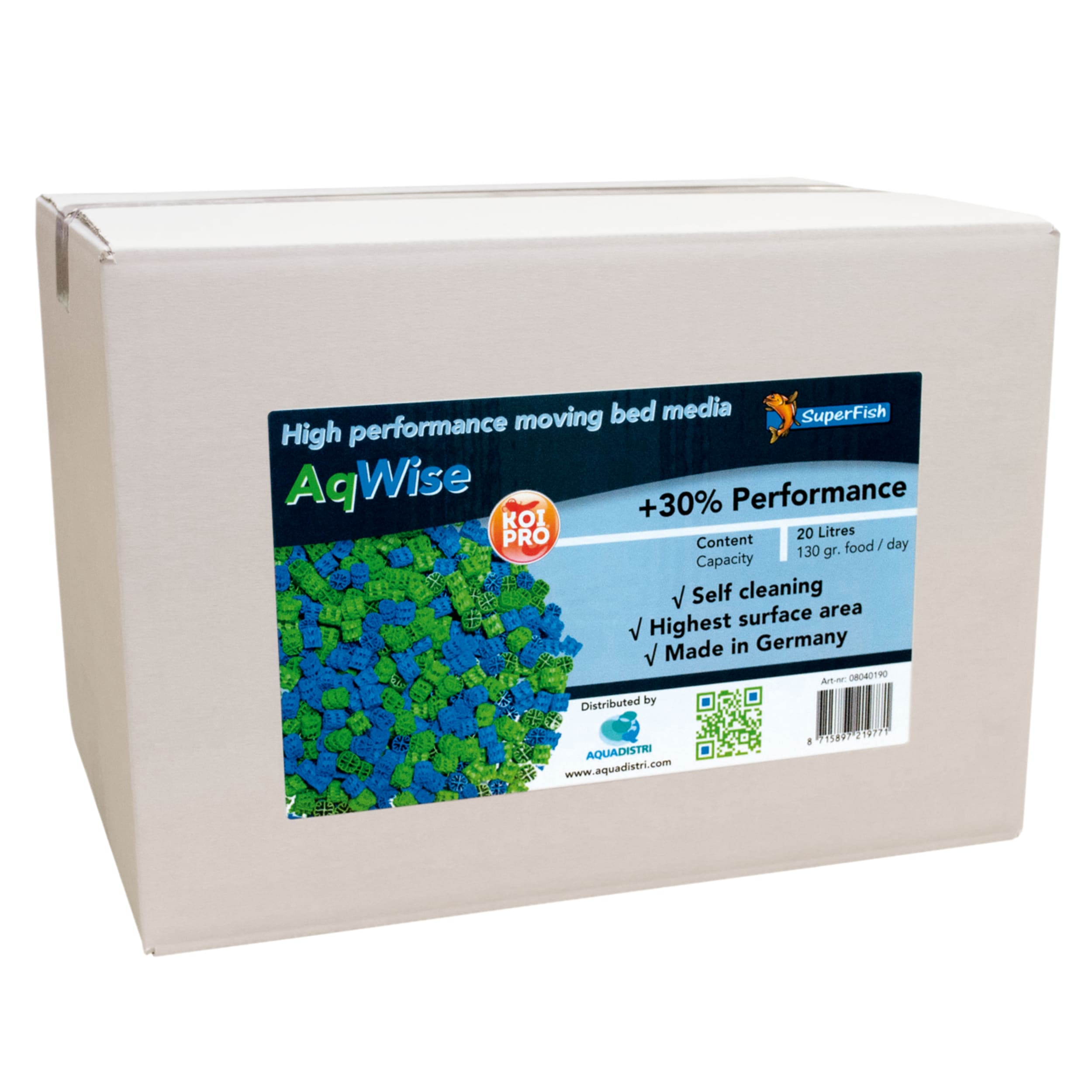 Floating Bed Media 50 Liter - Biological Filtration Box